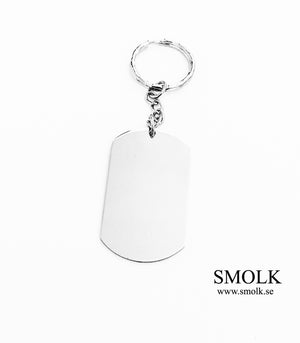 Egen Text, Nyckelring, Stående ID 24x40 mm - Smolk Sweden