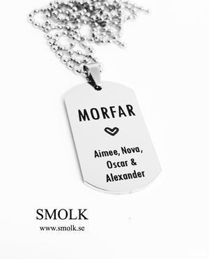Morfar ❤️ Plus namn (halsband) - Smolk Sweden