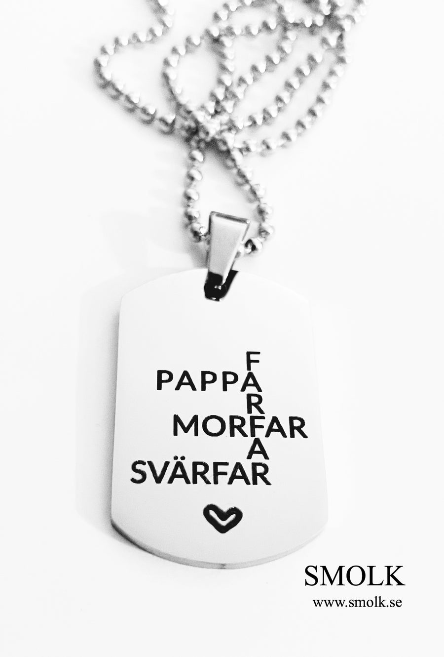 Ordfläta till Farsdag. PAPPA/FARFAR/MORFAR/SVÄRFAR Välj din egen kombo :) (HALSBAND) - Smolk Sweden